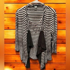 Y/Project Striped Black and Gray Women's Sweater blouse XL